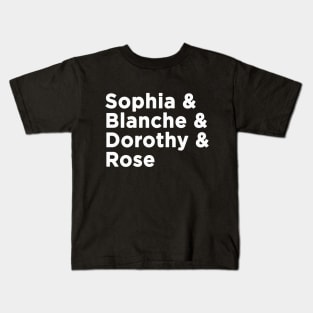 Four Golden Old Friends Dorothy, Rose, Blanche & Sophia Kids T-Shirt